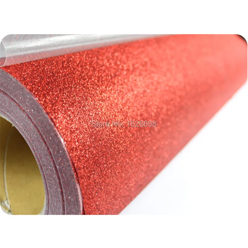 

CDG-03 Red color Glitter Heat transfer vinyl rolls easy cut plotter for cotton fabric