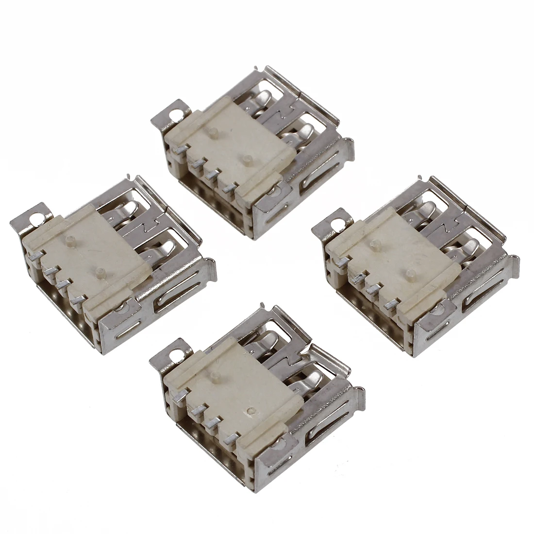 4 x USB 2 0 A PCB SMT компьютерная розетка коннектор Серебряный|Соединители| |