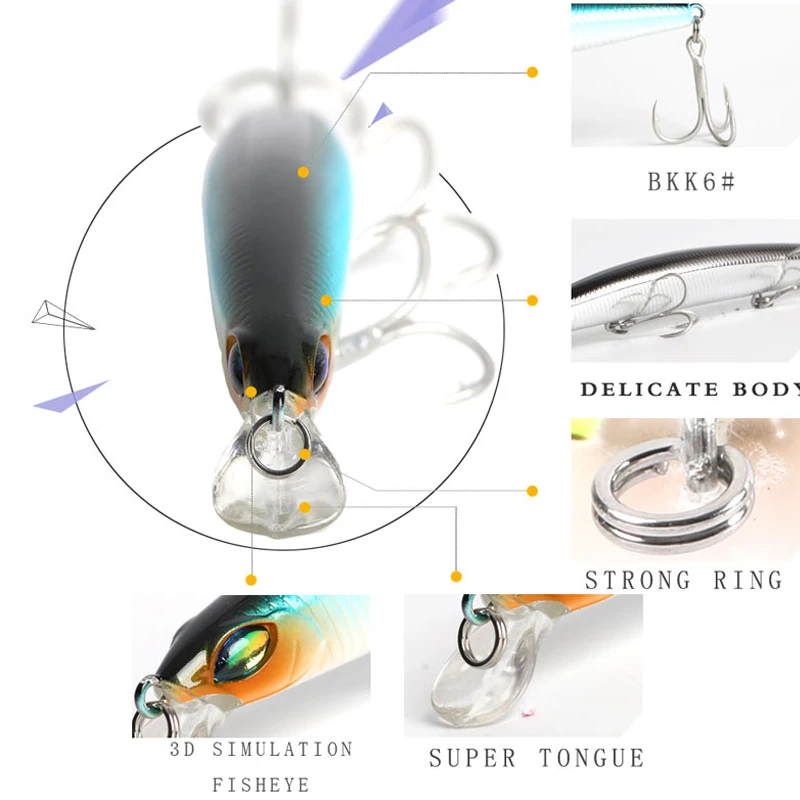 Рыболовные приманки Minnow воблеры 155mm19g для дайвинга все водонепроницаемые Длинные