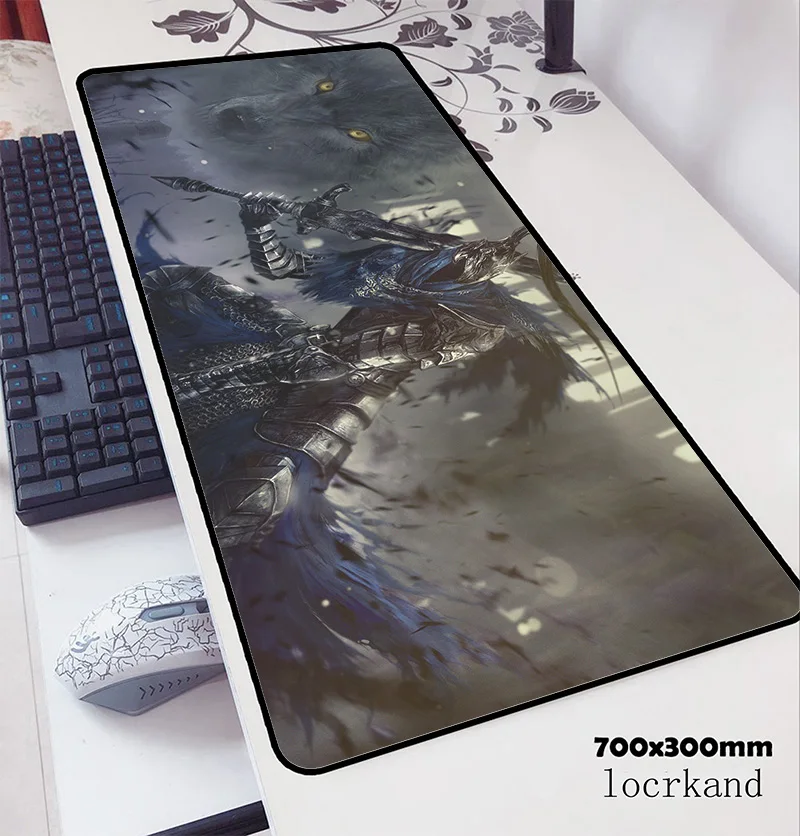 Коврик для мыши dark souls, 70x30 см, игровой коврик для мыши, аниме, HD узор, офисный коврик для ноутбука, прикольный коврик для мыши, игры, pc gamer, коврики