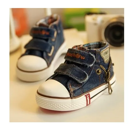 

2018Canvas Spring Canvas Children Shoes Boys Sneakers Brand Kids Shoes for Girls Jeans Denim Flat Boots Baby Toddler Shoes 25-37
