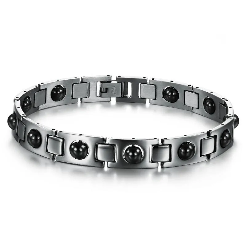 Stainless Steel Bracelets With Stone Healthy Therapy Power Bracelet&Bangle