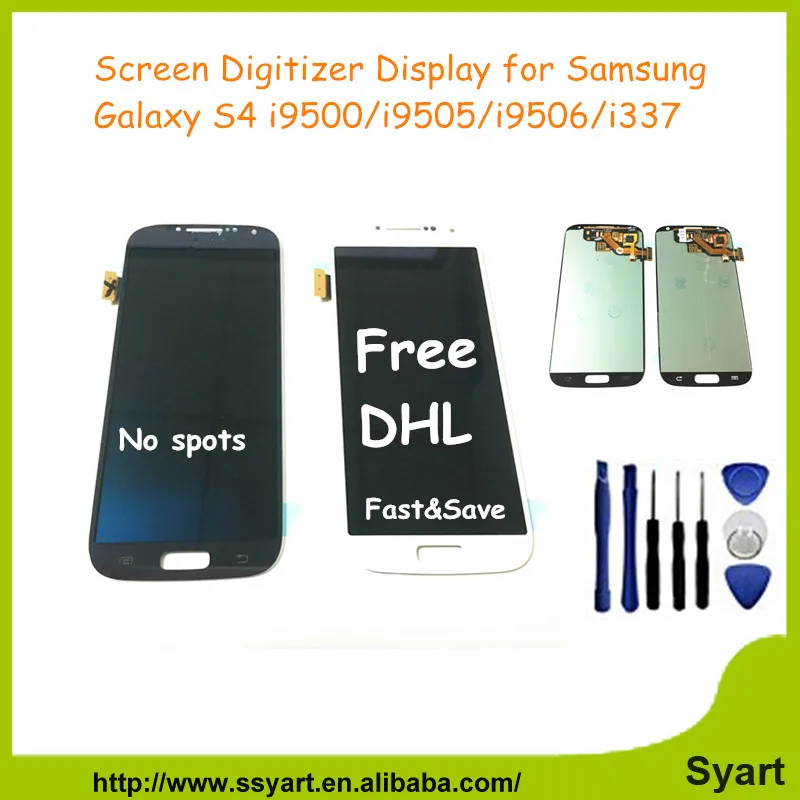 

S4 Full lcd Test AAA Gread Quality Screen Display LCD Digitizer Touch Assembly For Samsung Galaxy S4 IV i9500 i337 DHL 10PCS