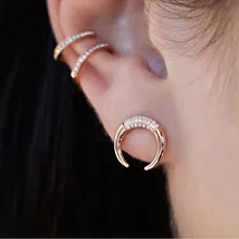 Vermeil, серебро 925 пробы, серьги в форме полумесяца, высокое качество, для женщин и девушек, рождественский подарок, золотой цвет, серьги тонкой работы 925