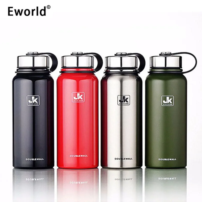 Eworld Stainless Steel Insulated Thermos Bottle Vacuum Flask Large Capacity Thermoses Thermal Coffe Garrafa Termica Sport
