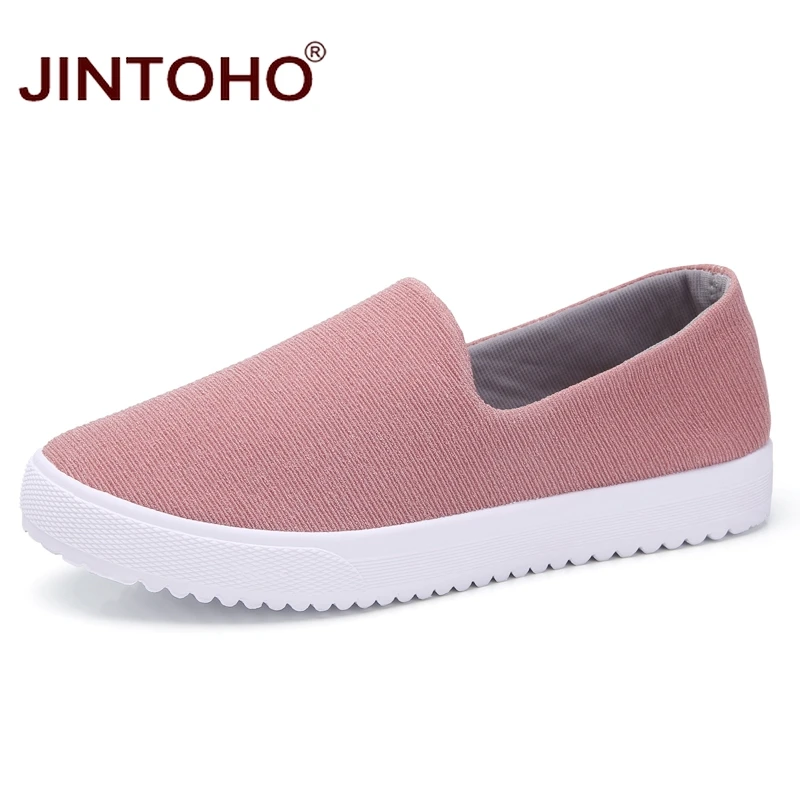 JINTOHO/2018 осень Женские туфли лодочки обувь хлопковая ткань женские слипоны