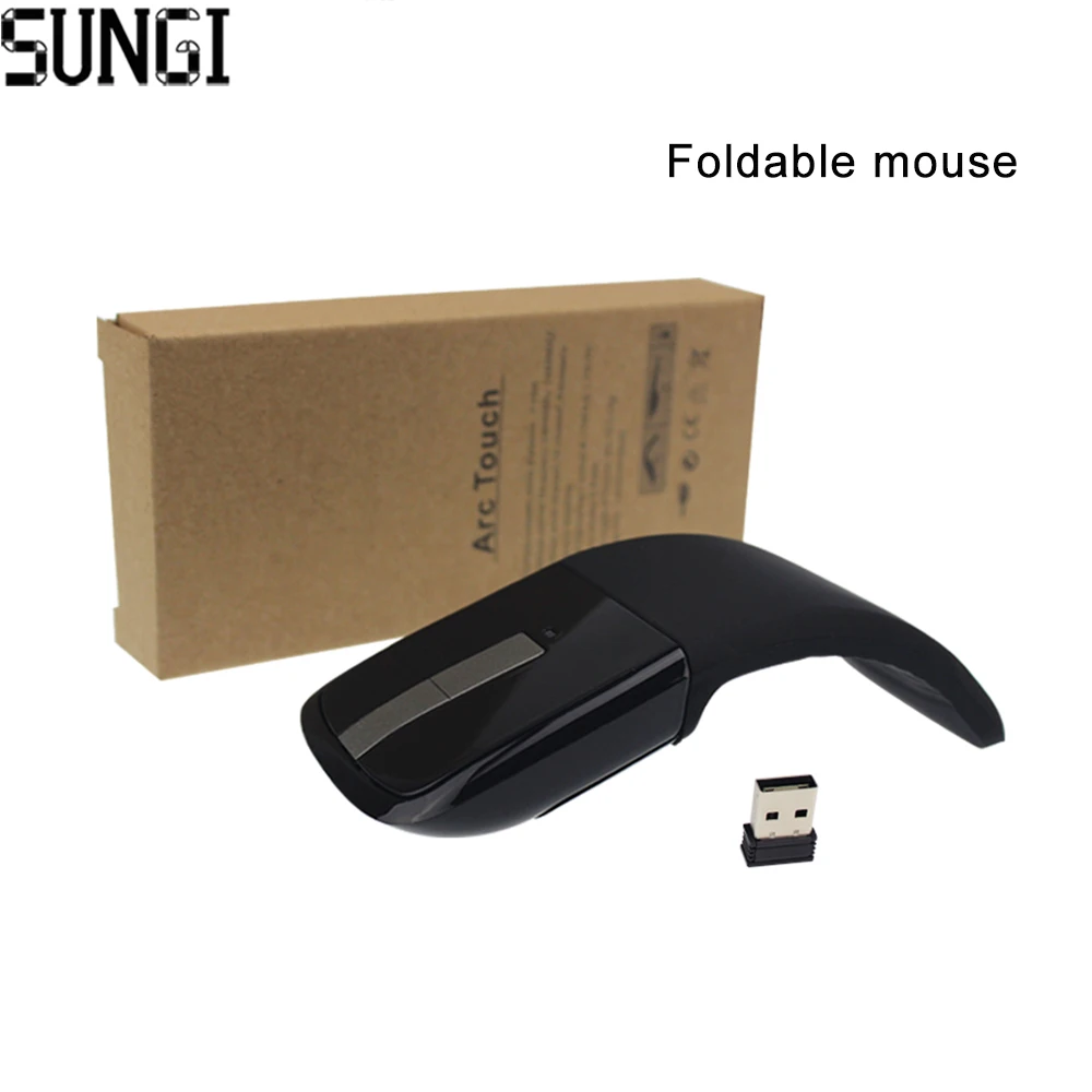 SUNGI 2.4 GHz Flexible Design Fordable Wireless Optical Mouse ARC Touch