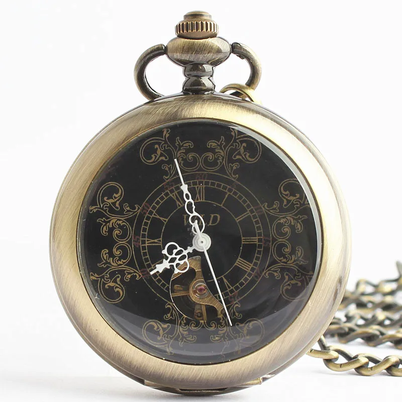 Vintage Bronze Mechanical Pocket Watches Men Antique Luxury Brand Hand Wind Necklace Pocket & Fob Watch Chain Gift Box TJX047 Vintage Bronze Mechanical Pocket Watches Men Antique Luxury Brand Hand Wind Necklace Pocket & Fob Watch Chain Gift Box TJX047