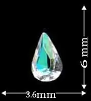 50 шт. Стразы с кристаллами AB цветные с острым носком 4x6/4X8 мм кристаллы 24 размера-Форма AB цветные кристаллы, аксессуары для дизайна ногтей - Цвет: water drop 3X6