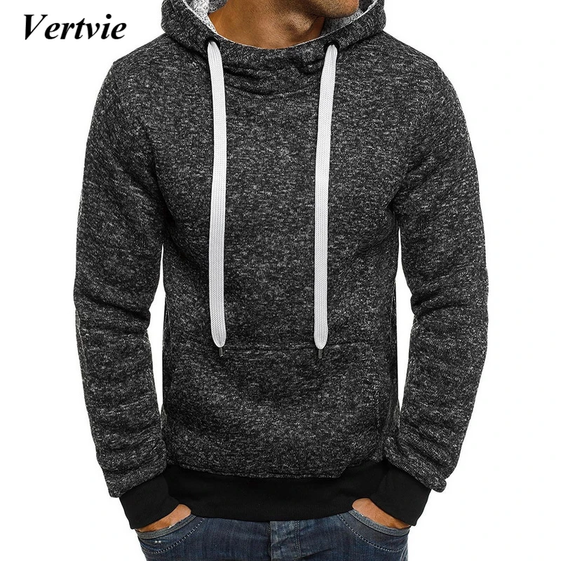 

Vertvie 2019 Autumn Sweatshirt Men Skateboard Hoodies Solid Hoodie Pocket Hip Top Coat Pullover Men's Tracksuits Masculino
