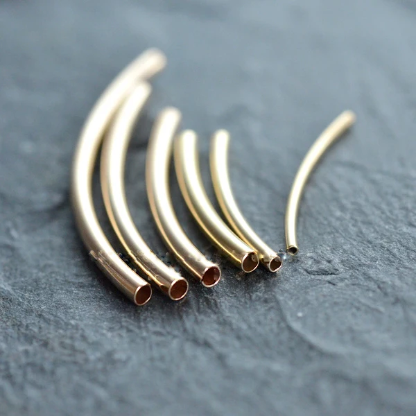 Подвеска в виде изогнутой трубки для ожерелья браслета|curve pipe|curved tube14k gold filled |