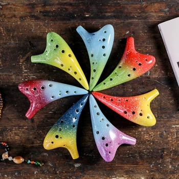 

12 Hole New Ocarina Ceramic Alto C Flute Musical Instrument Gift