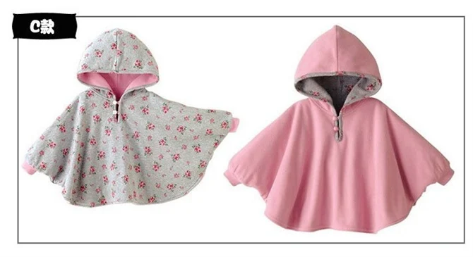Г. Пальто для новорожденных милое флисовое пальто с цветочным принтом для малышей осенне-зимний милый плащ для младенца с капюшоном, Детская верхняя одежда с двух сторон - Цвет: pink