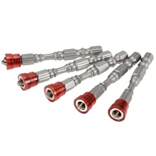 5 шт. 65 мм Одна Головка Магнитная отвертка Биты 1/" Противоскользящий шестигранный хвостовик Электрический винт привод набор для электроинструментов