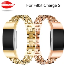 Сплав металла ремешок Ремешок для FitBit Charge 2 браслет Спорт Фитнес Сердечный Ритм Группа заменить банда bandje Смотреть Band