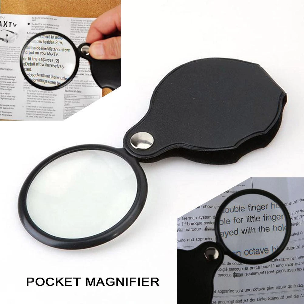 Pocket Mini 10X zoom Folding Jewelry Magnifier Magnifying Eye Glass Loupe Lens .