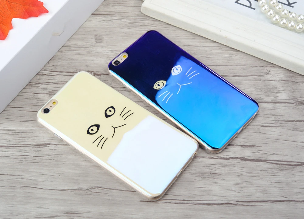 2017 новый для cat Синий свет Телефон Case Для apple iphone 6 6s plus 5.5 &quot5 5S SE Blu-Ray Любителей