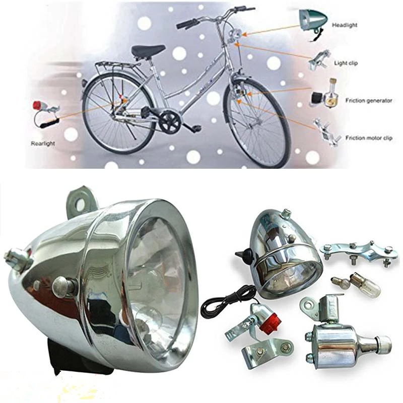Motorisierte Fahrrad Reibung Generator Dynamo Kopf Schwanz Licht