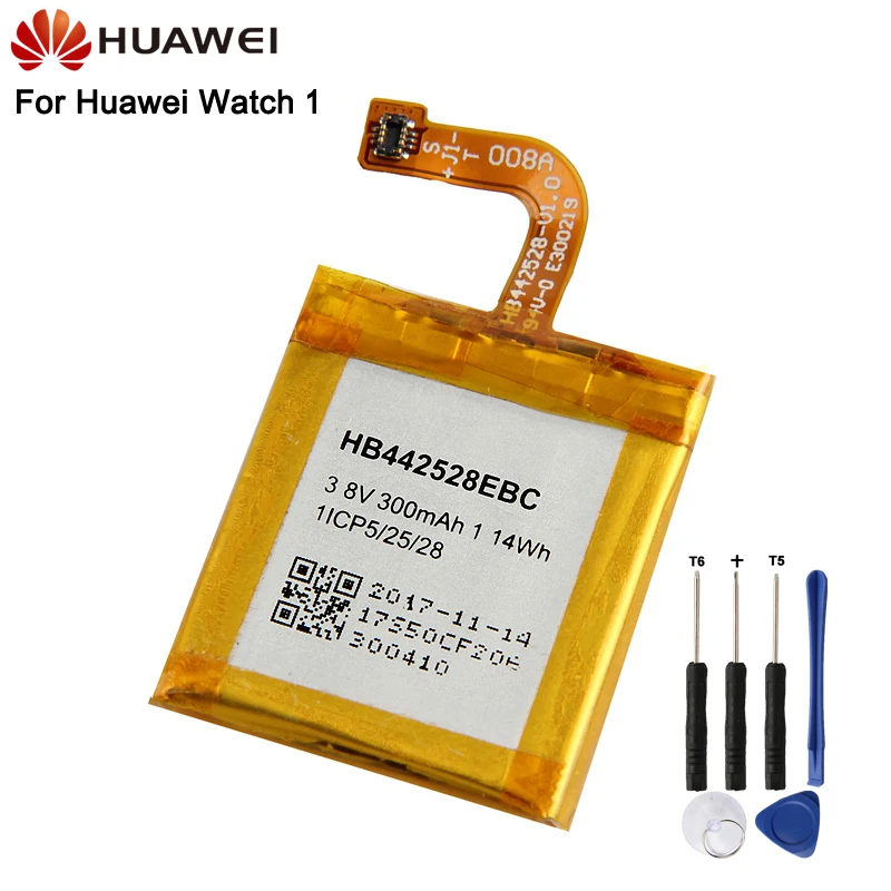 

Original Replacement Battery For Huawei Watch 1 HB442528EBC Genuine Phone Battery 300mAh with Tools