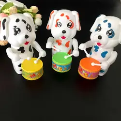 Креативный, милый, мультяшный, собака барабанщик дети заводные игрушки ветра на развитие детей милая игрушка в подарок