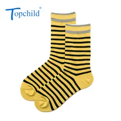 Topchild забавная Пчелка в полоску; зимние толстые теплые жаккардовые носки Повседневное Hombre удобные высокого качества большие размеры