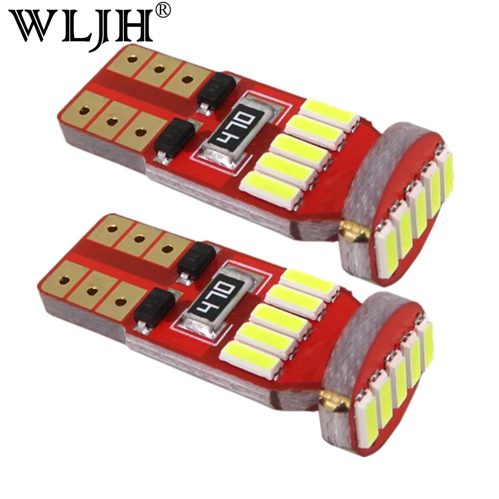 WLJH 4x12v Canbus 4014SMD T10 светодиодный W5W автомобильный светильник 12V лампа для Volvo V60 V50 V40