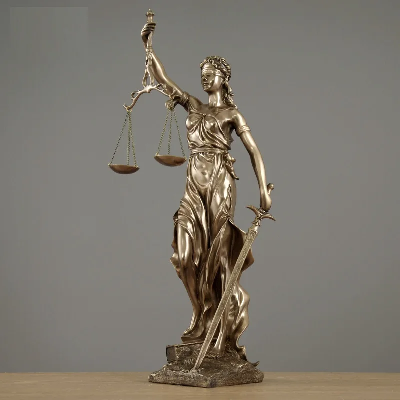 Justice Fair Themis статуи Justitia Goddess скульптура из смолы искусство и ремесло украшение дома аксессуары художественный материал R922 - Цвет: Многоцветный