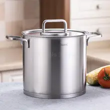 Небольшой кастрюля 304 из нержавеющей стали, бытовая Высокая кастрюля для супа, газовая плита, универсальная