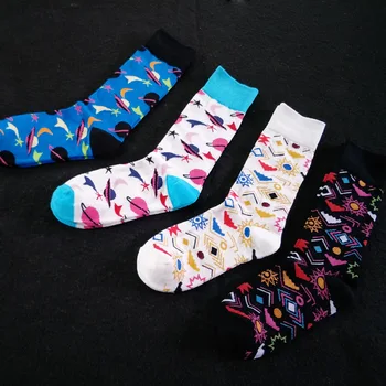 

New Winter Cotton Women Space Socks Korea men's Summer Fashion Astronaut Planet Socks Universe Novelty Funny Socks