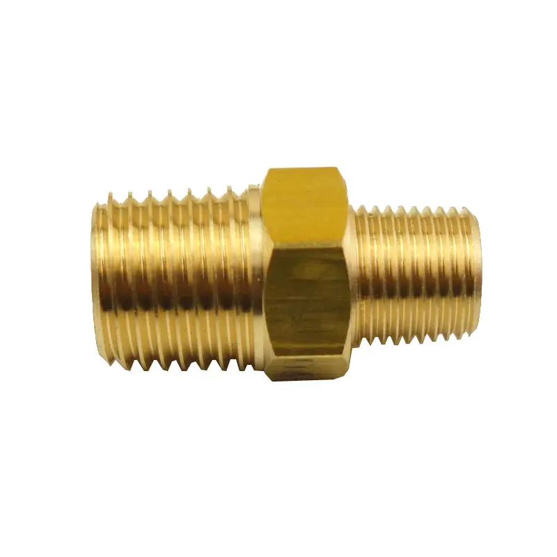 Tubo de latón montaje hexagonal adaptador pezón conector de 1/8 \