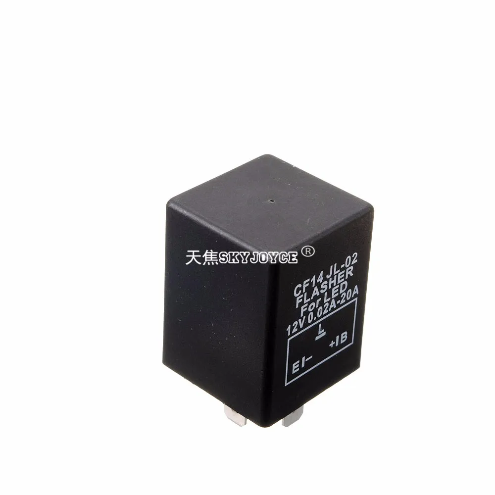 1X CF14 JL LED Flasher 3 Pin Relay Module Fix Auto Motor Turn Signal Light Error Flashing Blink LEDSMD Fast Indicator Blinker (4)