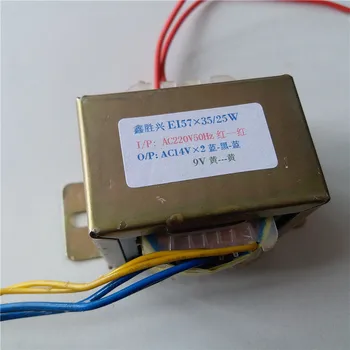 

14V-0-14V 0.8A 9V 0.3A Transformer 220V 25VA EI57*35 Multimedia active amplifier 2.54mm Terminal audio transformer for SA-A12