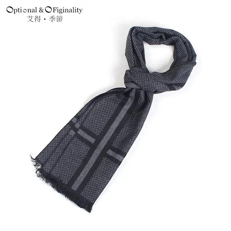 Mens 2016 Fashionable tassel British style scarves Long Fringe Check Tassel Scarf cotton font b tartan