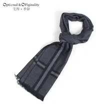 Mens 2016 Fashionable tassel British style scarves Long Fringe Check Tassel Scarf cotton tartan scarf for winter Spring autumn