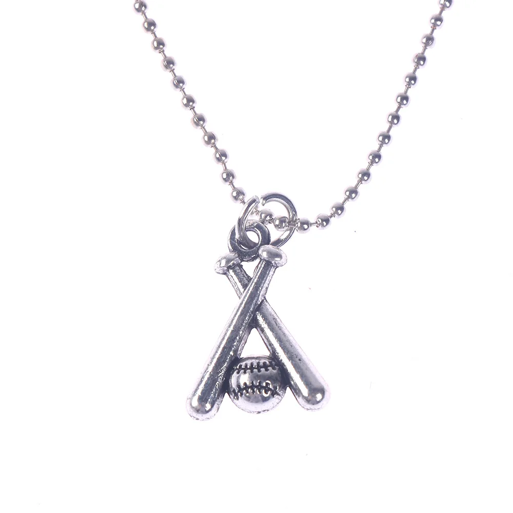 1 PCS Antique Silver Antique Bronze Baseball Bat Charm Baseball Bat