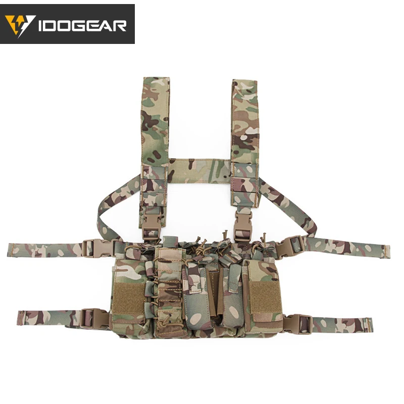 IDOGEAR тактическая нагрудная установка D3CR пластина Перевозчик жилет Cordura страйкбол Военная Тактическая Molle подсумок нагрудная установка 3307 - Цвет: Multicam