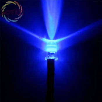 

20pcs 5MM 12v Pre-Wired Resistor Blue LED Bright Round Top 12V DC 20cm Emitting Diode DIY For car Lamp High Quality Retail