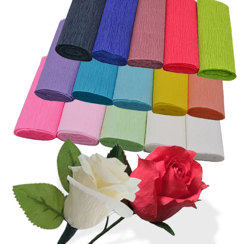 us 1 29 21 off 15cm x 250cm crinkled crepe paper origami craft diy flower making scrapbooking party backdrop decoration garland in party diy making flower with crepe paper