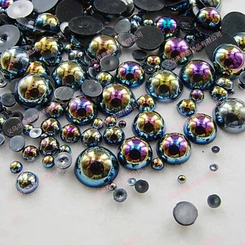 

Mix Pearls for Nails AB Pearls for Decoration 3D Nail Art Jewelry Accessories Decoration Ongle All for Nail Design MJZ1069