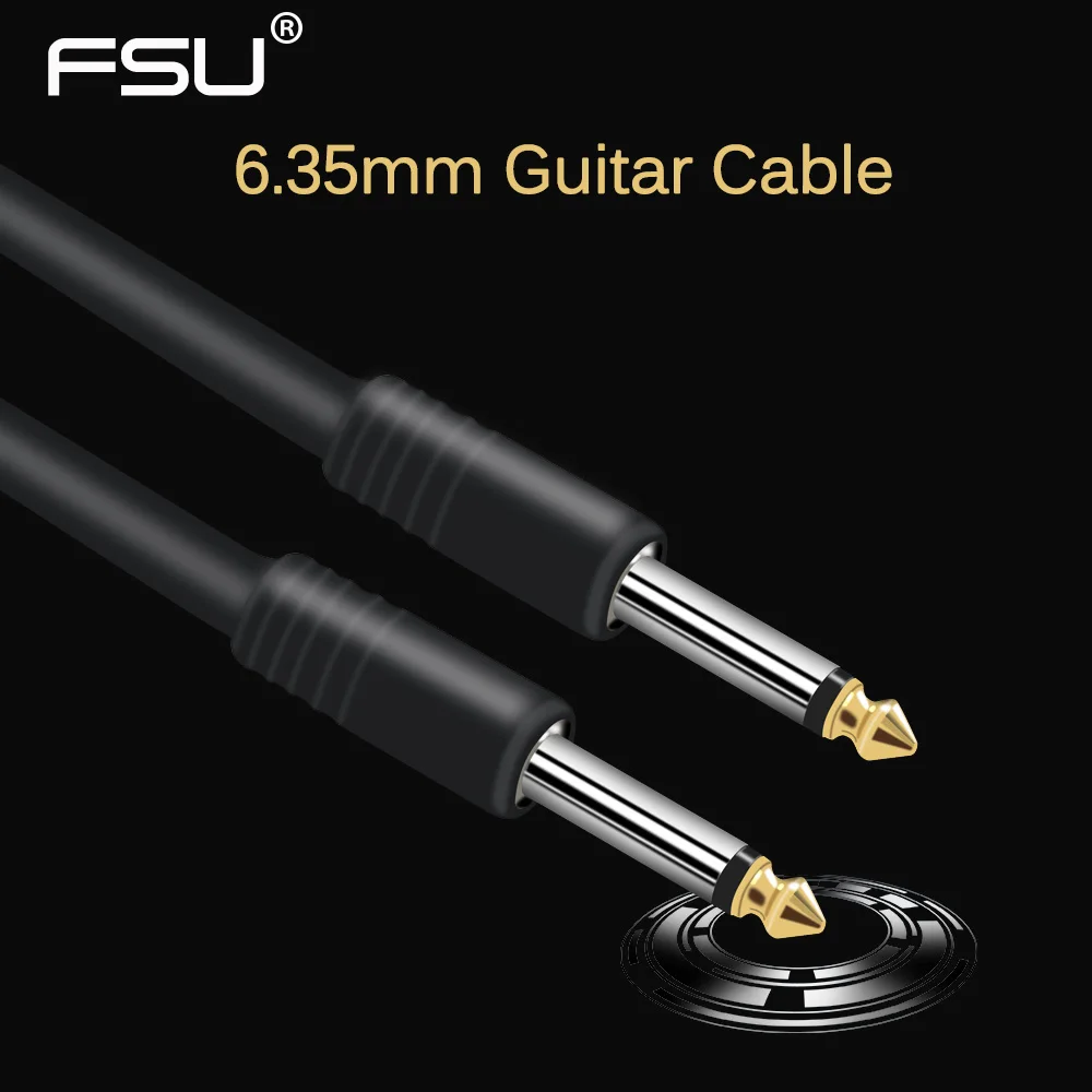 Buy FSU Electric Guitar Cable 6.35mm Audio cable with PVC/Nylon braided adapter