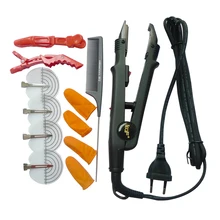 Профессиональный для выпрямления прядей для наращивания разъемы № 1 волосы щипцы для завивки волос инструменты соединителя LOOF L-611-CONSTANT