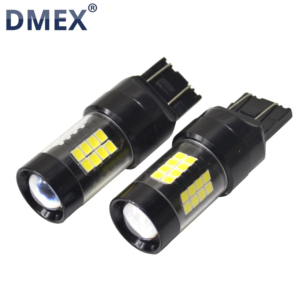 

DMEX 2 PCS T20 7440 W21W W21/5W T20 7443 LED Switchback with White Red Yellow Amber Color 7440 7443 LED Bulb 43SMD 2835 3528
