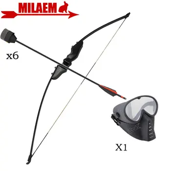 

1Set Archery Recurve Bow 30/40lbs Bow Arrow Set Left/Right Hand CS Game Bow Black Bow Kids Gift Hunting Shooting Accessories