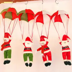 Санта Клаус Снеговик-парашют Рождественская елка Висячие орнаменты Рождество Санта Клаус Снеговик украшения
