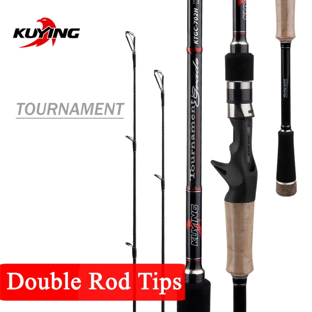 Best Price KUYING 2.1m Tournament Lure Fishing Rod Double Tips MH H Hard Casting Spinning Carbon Fiber Cane Pole Stick Medium Fast 7-28g Best Price KUYING 2.1m Tournament Lure Fishing Rod Double Tips MH H Hard Casting Spinning Carbon Fiber Cane Pole Stick Medium Fast 7-28g