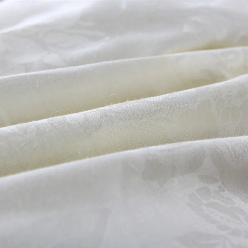 Роскошный шелк тутового цвета/натуральный шелк одеяло покрывало набор один двойной/King розовый белый плед одеяло для зимы/осени/лета