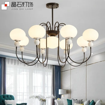 

Nordic modern style glass ball bubble iron herringbone branch pendant light living room restaurant bedroom bar hanging lighting