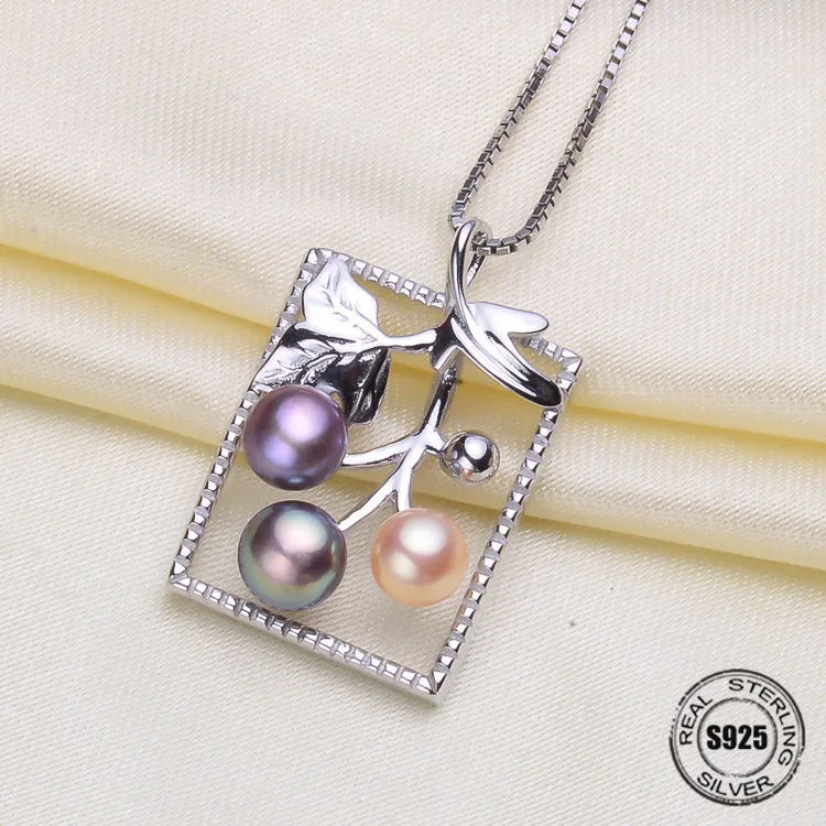 

Fashion S925 Silver Pearl Necklace Pendant Woman DIY Accessories Semi-finished Parts Fittings Mountings Products Jewelry Making
