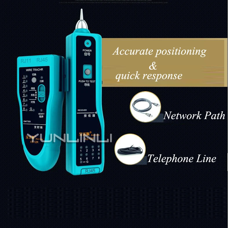 Сетевой кабель проверки телефон провода Tracker RJ45 RJ11 провод/LAN Определитель местоположения Кабеля Тестер для локальной сети кабель как-12