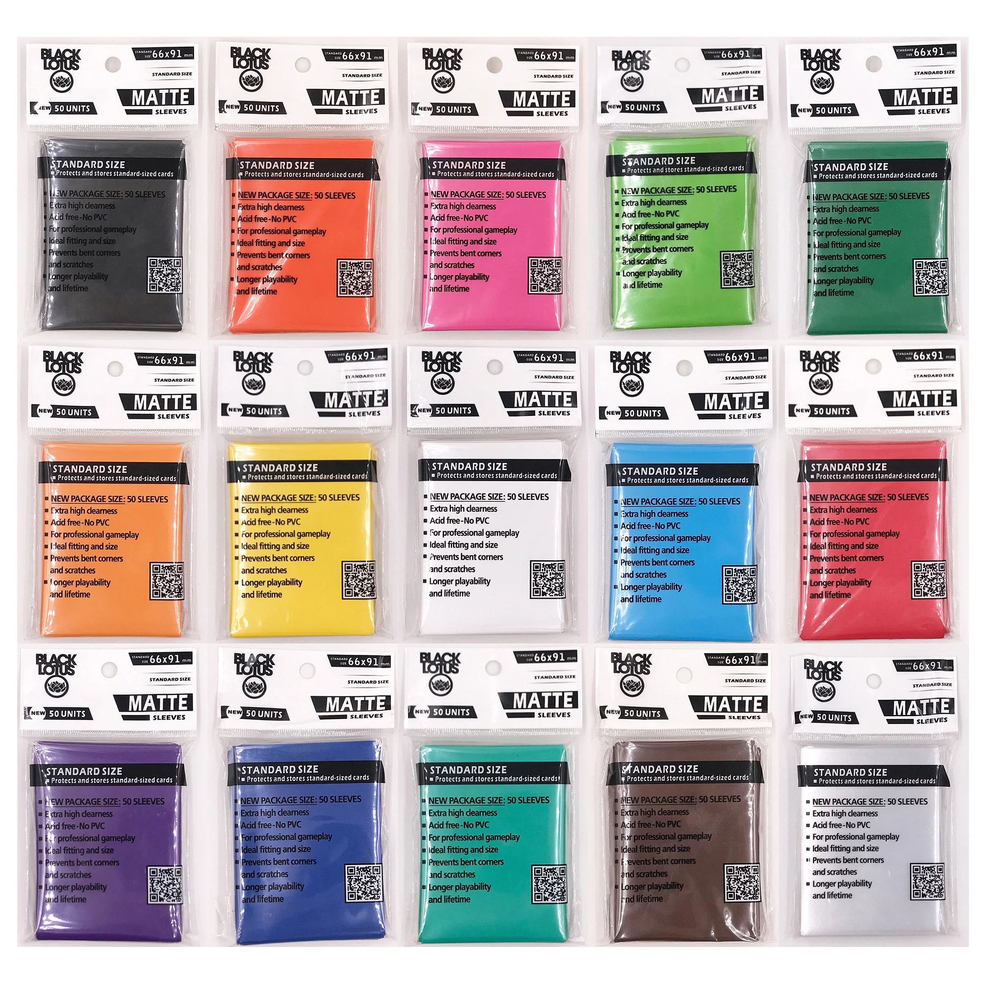 66 mm x 91 mm. Ultra Pro Fundas para Tarjetas de Comercio 50 Protectores de Cubierta Negra Pokemon//MTG tama/ño